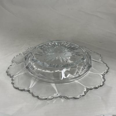 -136- Clear Glass | Covered Butter Dish