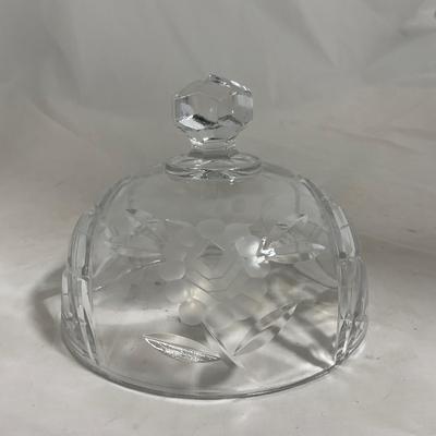 -136- Clear Glass | Covered Butter Dish