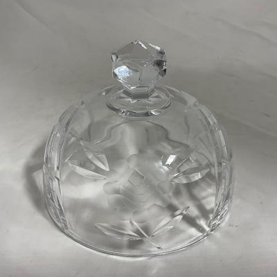 -136- Clear Glass | Covered Butter Dish