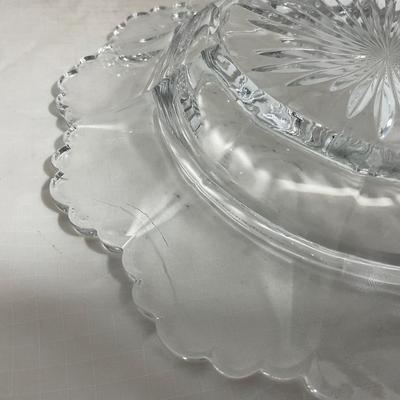 -136- Clear Glass | Covered Butter Dish