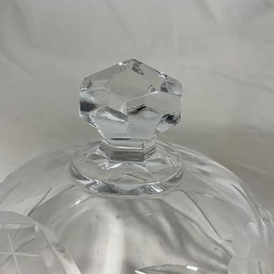 -136- Clear Glass | Covered Butter Dish