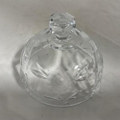 -136- Clear Glass | Covered Butter Dish