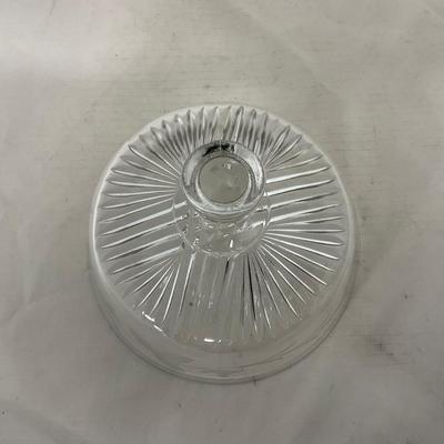 -133- Clear Glass | Frosted Flowers | Covered Butter Dish | Lidded Creamer & Sugar
