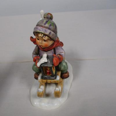 Hummel Figurine Ride Into Christmas With Box