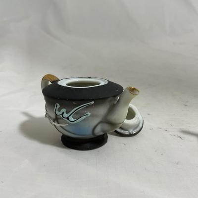 -140- Small Black & White Accented | Decretive | Asian Inspired | Childs Tea Set