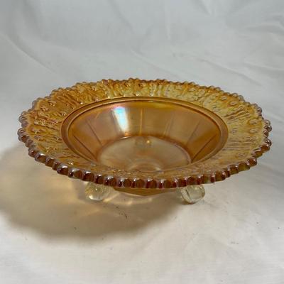 -141- Orange Carnival Tall | Butterfly Design | Covered Butter Dish