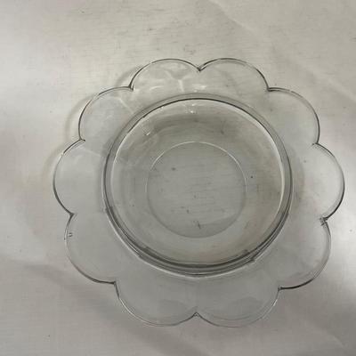 -143- Heavy Clear Glass | Covered Butter Dish