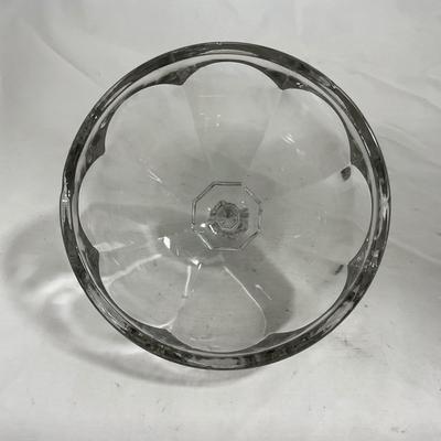 -143- Heavy Clear Glass | Covered Butter Dish
