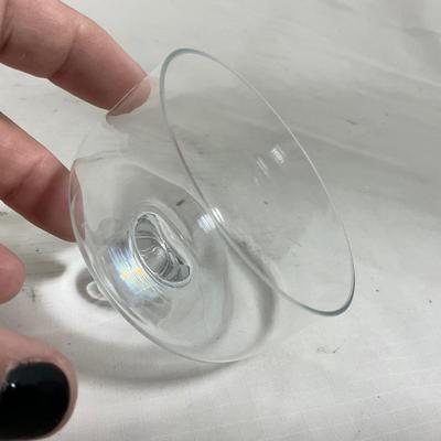 -145- Heavy Extra Small Clear Glass | Danish Design Romanian | Covered Butter Dish