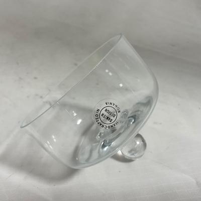 -145- Heavy Extra Small Clear Glass | Danish Design Romanian | Covered Butter Dish