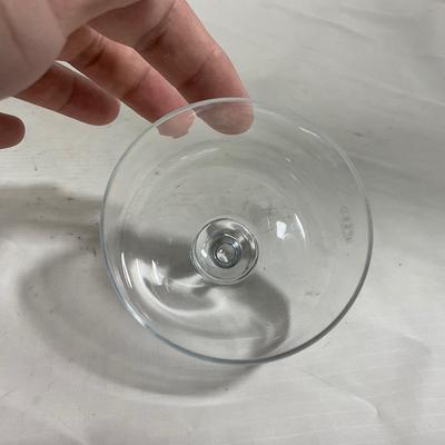 -145- Heavy Extra Small Clear Glass | Danish Design Romanian | Covered Butter Dish