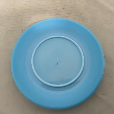 -146- Small Blue Slag Glass | Marked | Covered Butter Dish