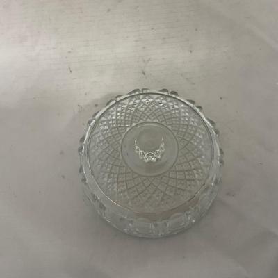 -147- Cobalt & Clear Glass | Set of Two | Covered Butter Dishes
