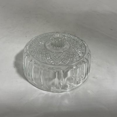 -147- Cobalt & Clear Glass | Set of Two | Covered Butter Dishes