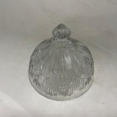 -148- Clear Glass | Covered Butter Dish