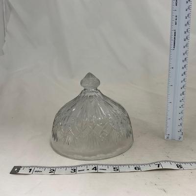 -148- Clear Glass | Covered Butter Dish