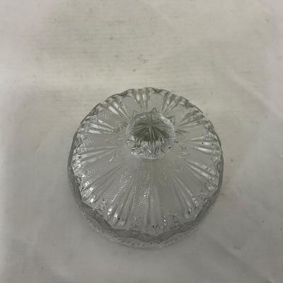 -148- Clear Glass | Covered Butter Dish