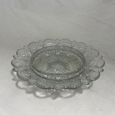 -148- Clear Glass | Covered Butter Dish