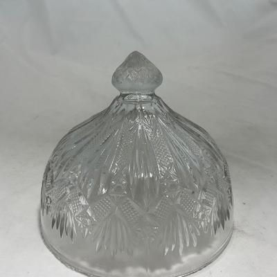 -148- Clear Glass | Covered Butter Dish