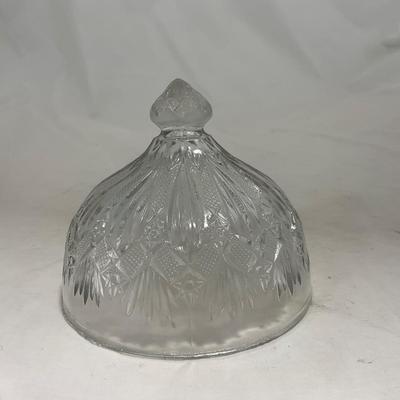 -148- Clear Glass | Covered Butter Dish