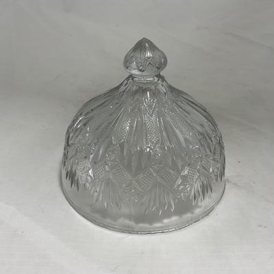 -148- Clear Glass | Covered Butter Dish