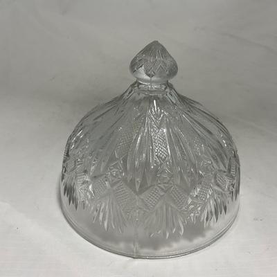 -148- Clear Glass | Covered Butter Dish