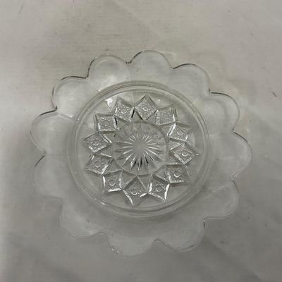 -149- Clear Glass | Simple Design | Covered Butter Dish