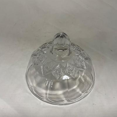 -149- Clear Glass | Simple Design | Covered Butter Dish
