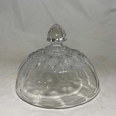 -149- Clear Glass | Simple Design | Covered Butter Dish