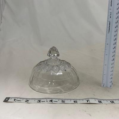 -149- Clear Glass | Simple Design | Covered Butter Dish
