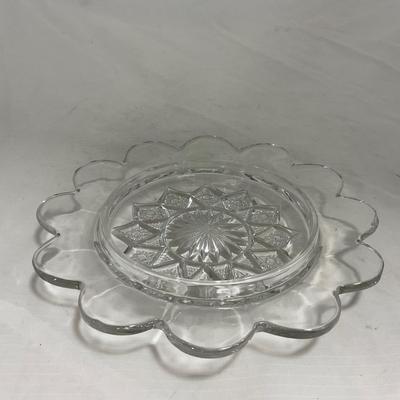 -149- Clear Glass | Simple Design | Covered Butter Dish