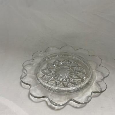 -149- Clear Glass | Simple Design | Covered Butter Dish