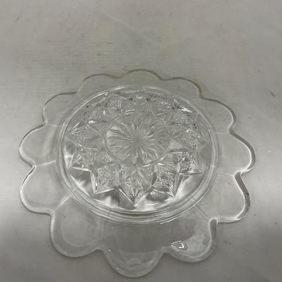 -149- Clear Glass | Simple Design | Covered Butter Dish