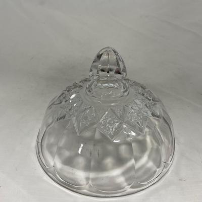 -149- Clear Glass | Simple Design | Covered Butter Dish