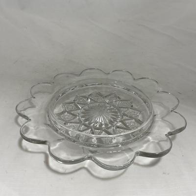 -149- Clear Glass | Simple Design | Covered Butter Dish