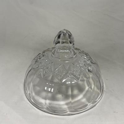 -149- Clear Glass | Simple Design | Covered Butter Dish