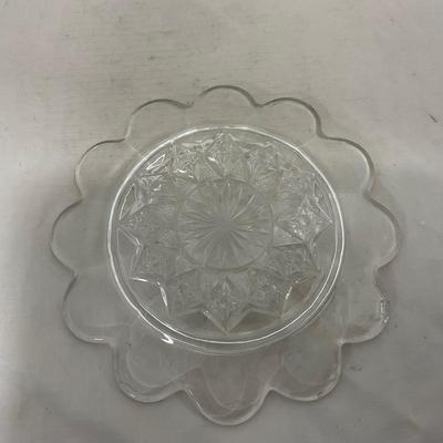 -149- Clear Glass | Simple Design | Covered Butter Dish