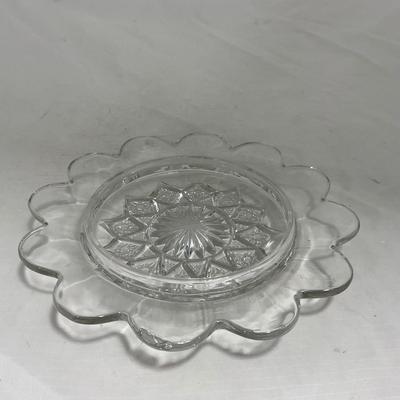 -149- Clear Glass | Simple Design | Covered Butter Dish