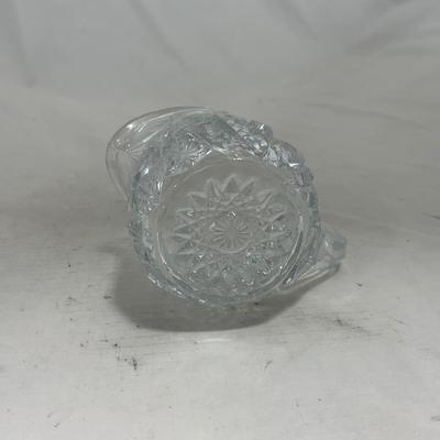 -151- Clear Glass | Children's Sized | Covered Butter Dish | Lidded Jar | Creamer & Sugar