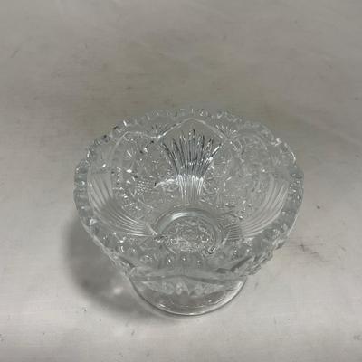 -151- Clear Glass | Children's Sized | Covered Butter Dish | Lidded Jar | Creamer & Sugar