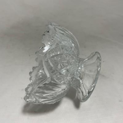 -151- Clear Glass | Children's Sized | Covered Butter Dish | Lidded Jar | Creamer & Sugar