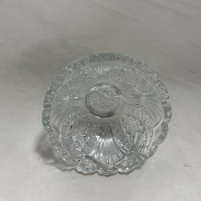 -151- Clear Glass | Children's Sized | Covered Butter Dish | Lidded Jar | Creamer & Sugar