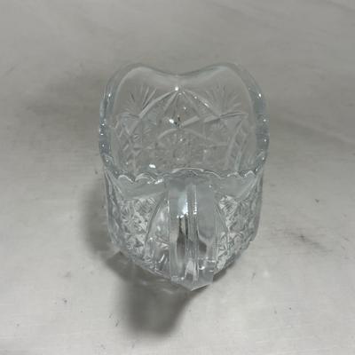 -151- Clear Glass | Children's Sized | Covered Butter Dish | Lidded Jar | Creamer & Sugar