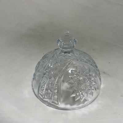 -151- Clear Glass | Children's Sized | Covered Butter Dish | Lidded Jar | Creamer & Sugar