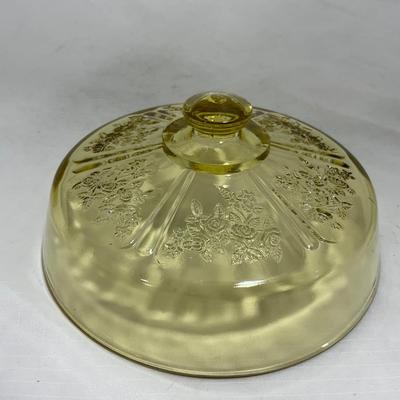 -152- Dark Yellow | Detailed | Covered Butter Dish