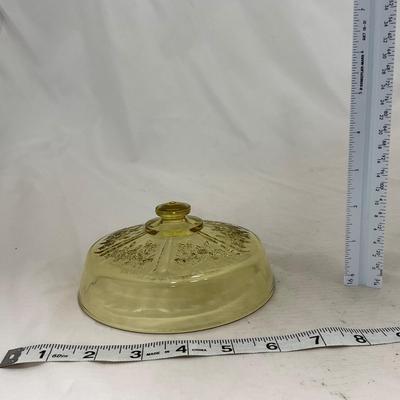 -152- Dark Yellow | Detailed | Covered Butter Dish