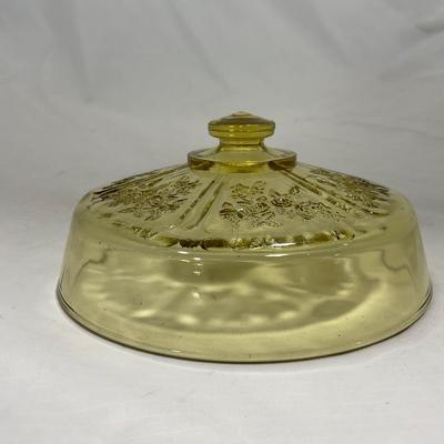 -152- Dark Yellow | Detailed | Covered Butter Dish