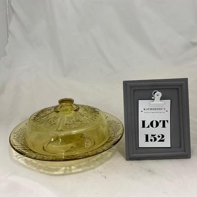 -152- Dark Yellow | Detailed | Covered Butter Dish