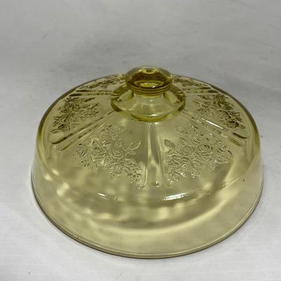 -152- Dark Yellow | Detailed | Covered Butter Dish