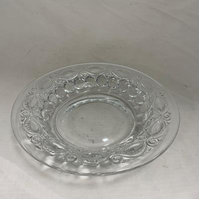 -154- Heavy Clear Glass | Matching Set | Covered Butter Dish | Toothpick Holder